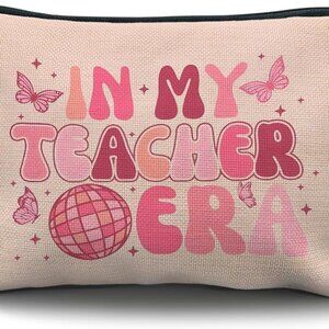 Teacher Makeup Cosmetic Bag - Teacher Appreciation Gifts, Teacher Gifts for Wome